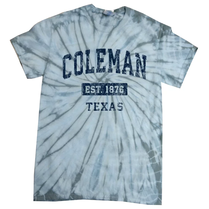 Coleman Texas Tx Vintage Sports Established Tie-Dye T-Shirt