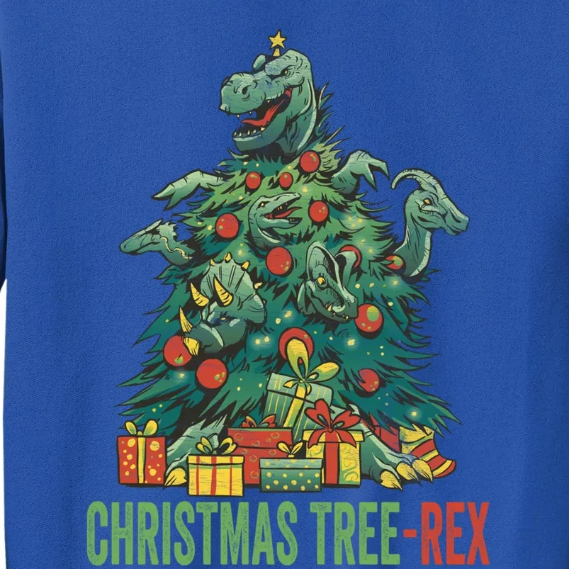 Christmas Tree Trex Christmas Cool Gift Tall Sweatshirt