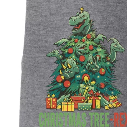 Christmas Tree Trex Christmas Cool Gift Doggie 3-End Fleece Hoodie