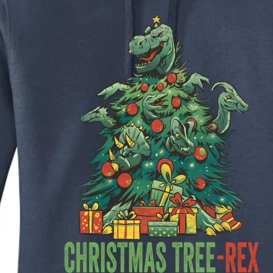 Christmas Tree Trex Christmas Cool Gift Women's Pullover Hoodie