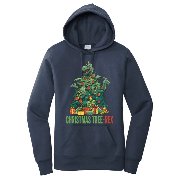 Christmas Tree Trex Christmas Cool Gift Women's Pullover Hoodie