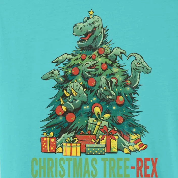 Christmas Tree Trex Christmas Cool Gift ChromaSoft Performance T-Shirt