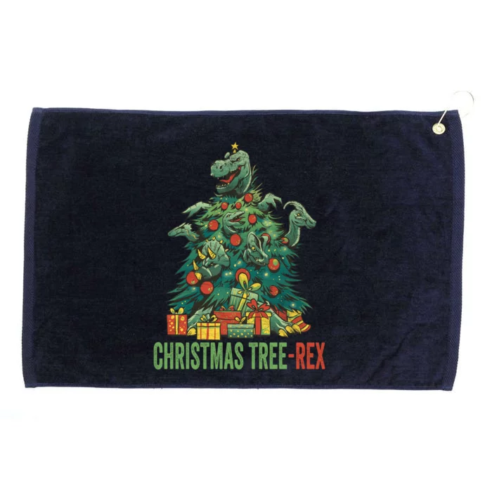 Christmas Tree Trex Christmas Meaningful Gift Grommeted Golf Towel