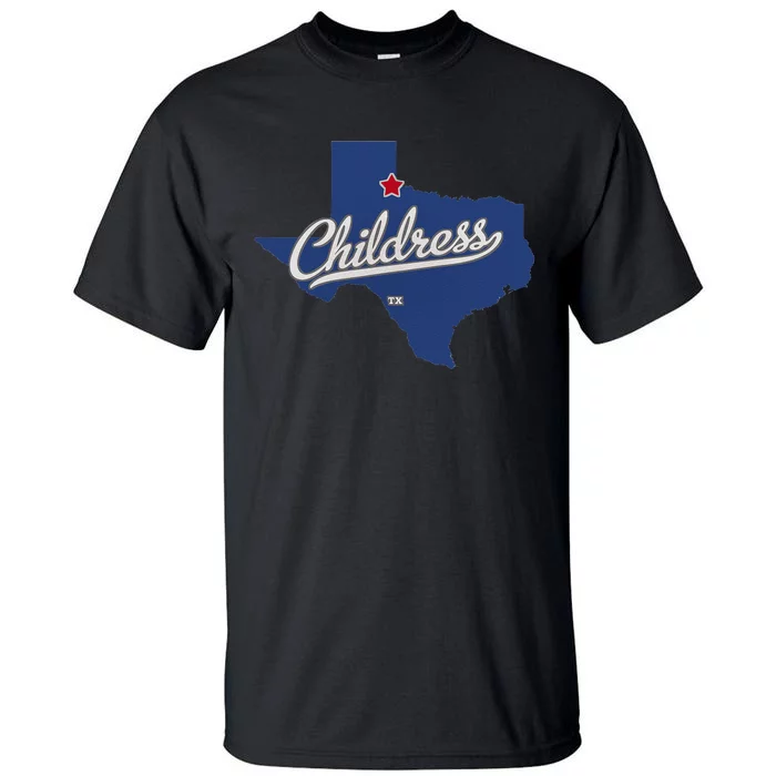 Childress Texas TX Map Tall T-Shirt