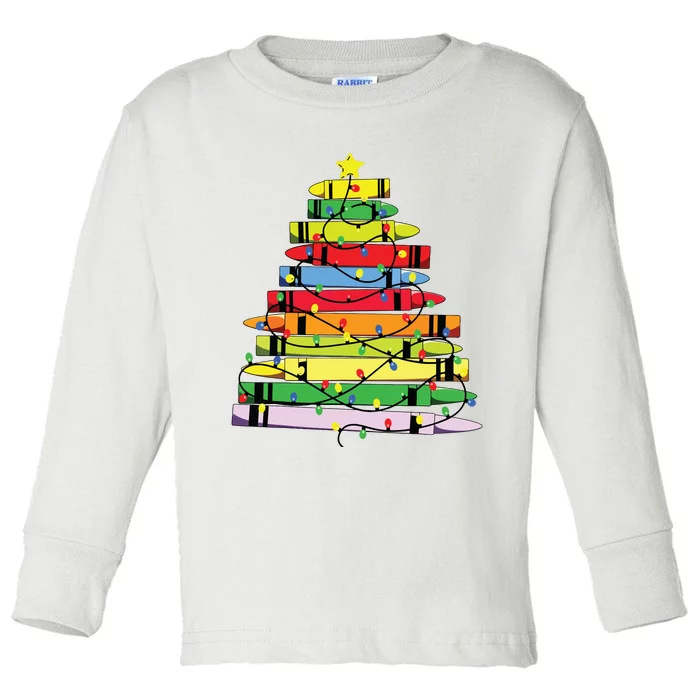 Christmas Tree Teacher Student Xmas Teacher Pajamas Toddler Long Sleeve Shirt