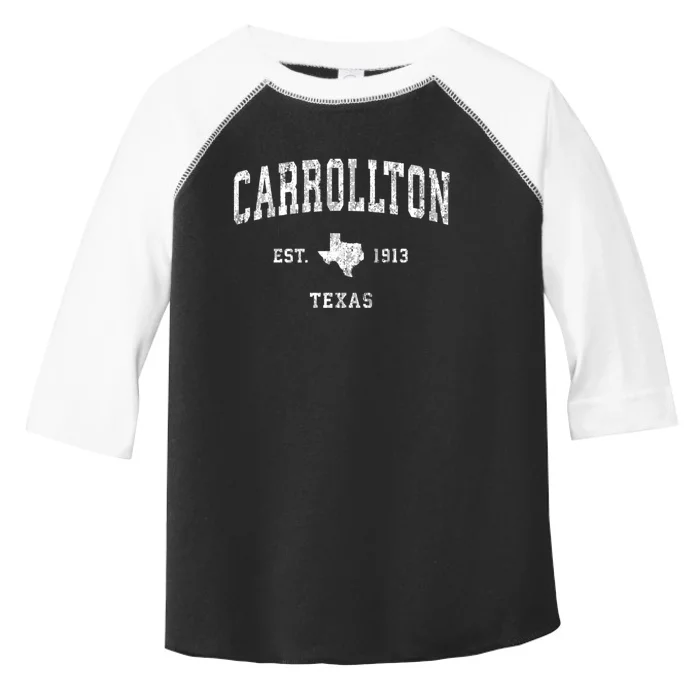 Carrollton Texas Tx Vintage Athletic Sports Toddler Fine Jersey T-Shirt