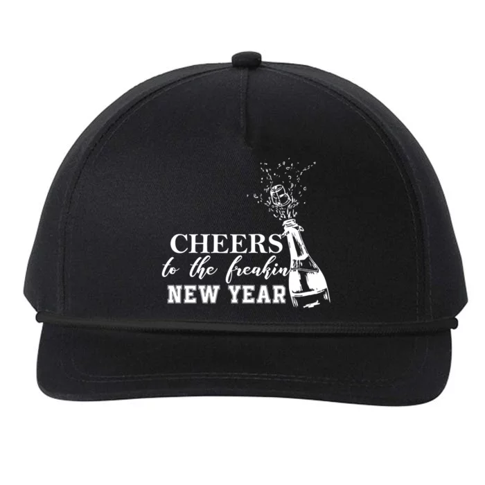 Cheers To The Freakin New Year Funny Gift For New Years Eve Cool Gift Snapback Five-Panel Rope Hat