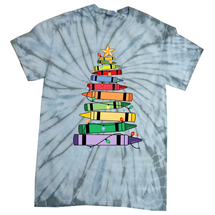 Christmas Tree Teacher School Holiday Season Tie-Dye T-Shirt