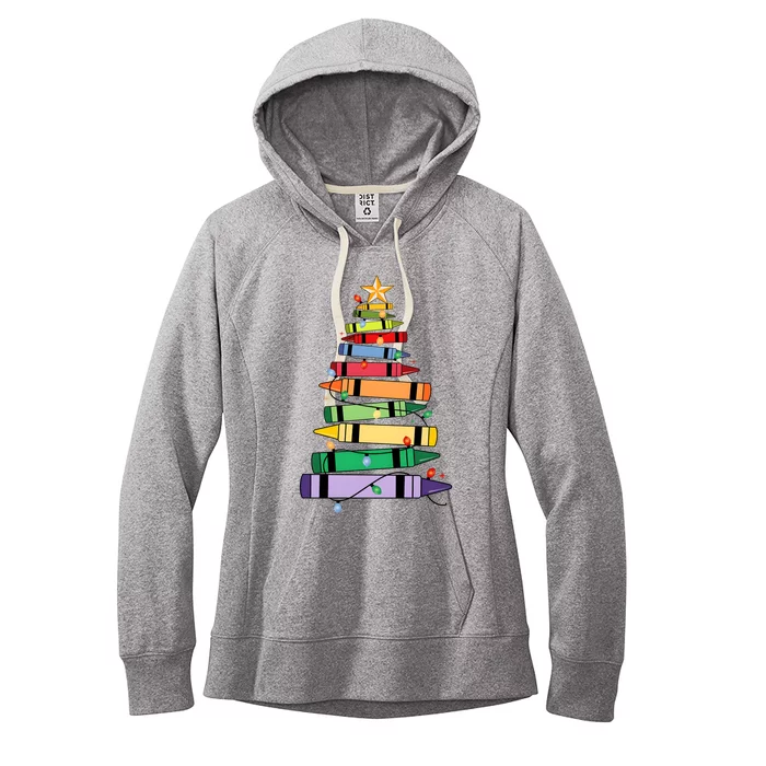 Christmas Tree Teacher School Holiday Season Women's Fleece Hoodie