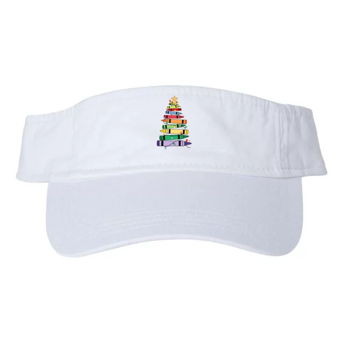 Christmas Tree Teacher School Holiday Season Valucap Bio-Washed Visor