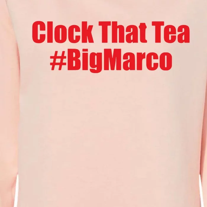 Clock That Tea #Bigmarco Womens California Wash Sweatshirt