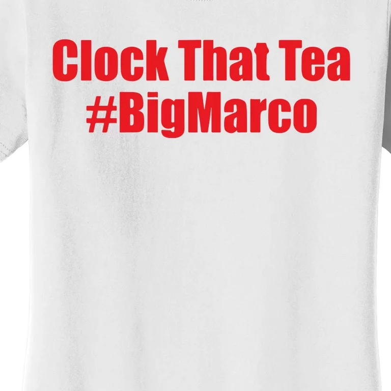 Clock That Tea #Bigmarco Women's T-Shirt