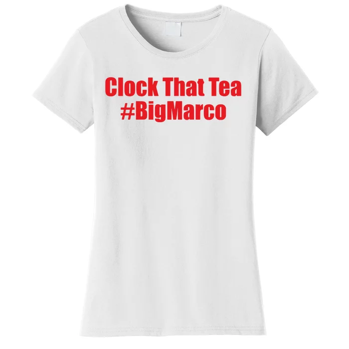 Clock That Tea #Bigmarco Women's T-Shirt