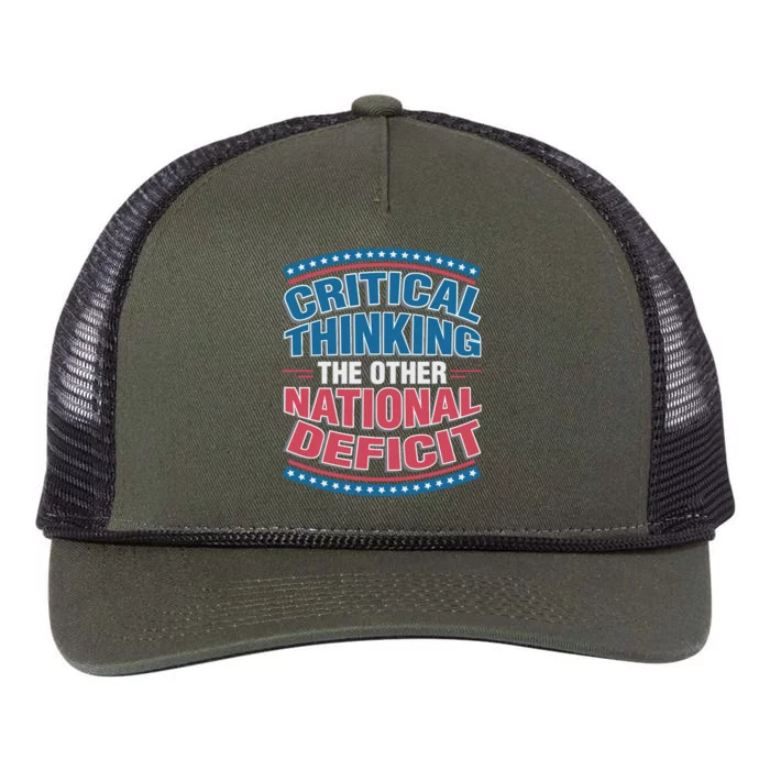 Critical Thinking The Other National Deficit Retro Rope Trucker Hat Cap