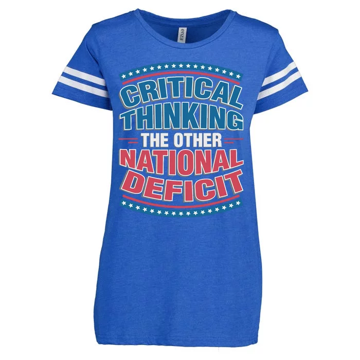 Critical Thinking The Other National Deficit Enza Ladies Jersey Football T-Shirt