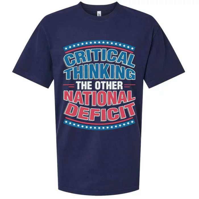 Critical Thinking The Other National Deficit Sueded Cloud Jersey T-Shirt