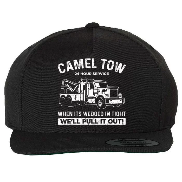 Camel Towing Tow Truck Humor Camel Towing Wool Snapback Cap