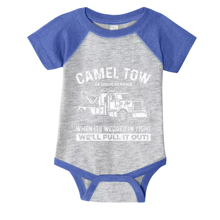 Camel Towing Tow Truck Humor Camel Towing Infant Baby Jersey Bodysuit