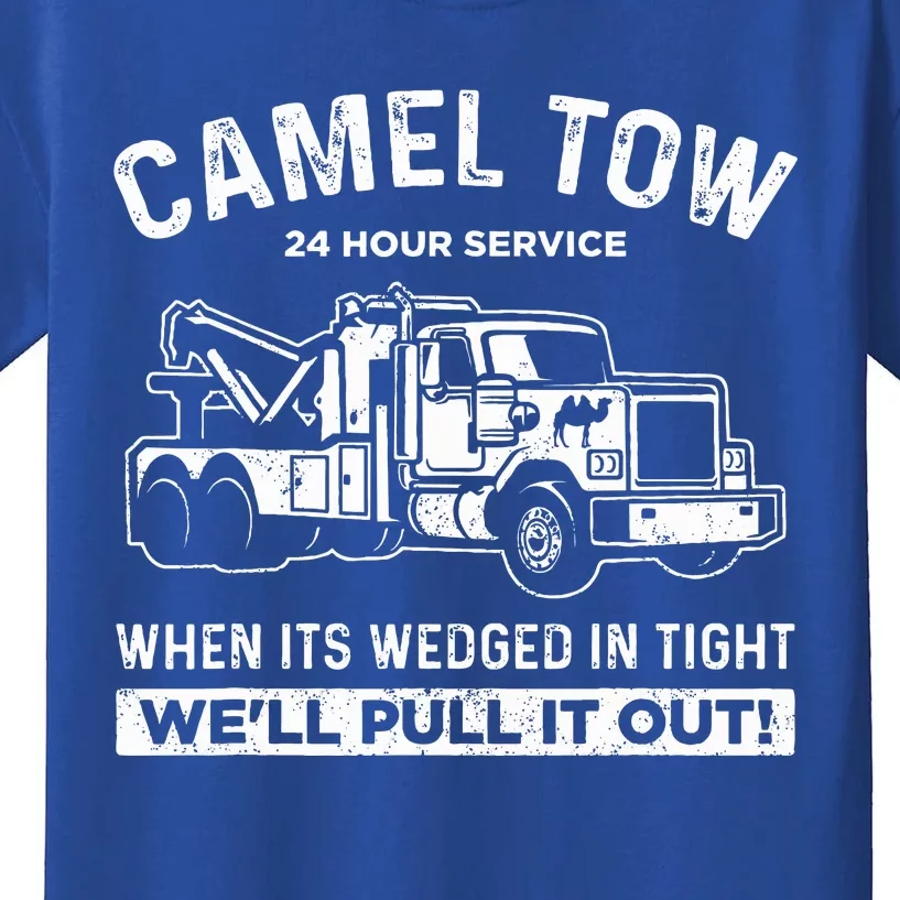 Camel Towing Tow Truck Humor Camel Towing Kids T-Shirt