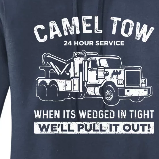 Camel Towing Tow Truck Humor Camel Towing Women's Pullover Hoodie