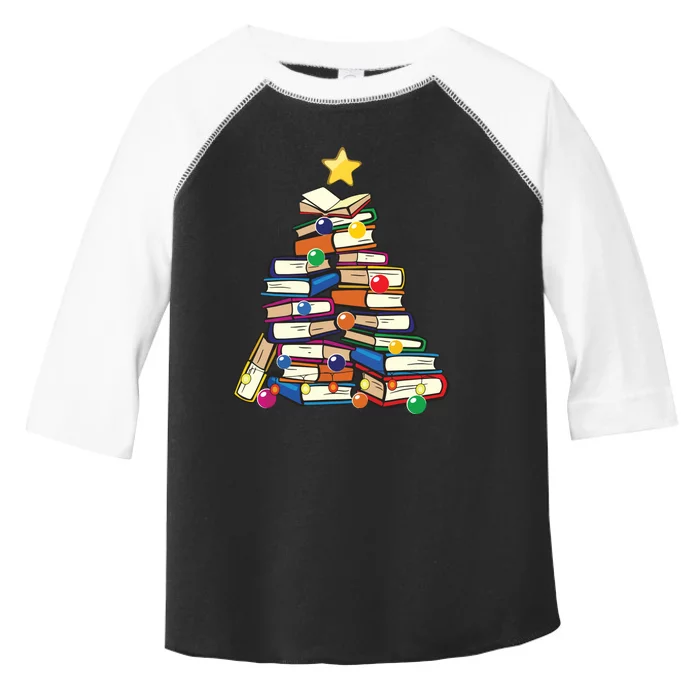 Christmas Tree Teachers Love Reading Books Librarian Nerds Toddler Fine Jersey T-Shirt