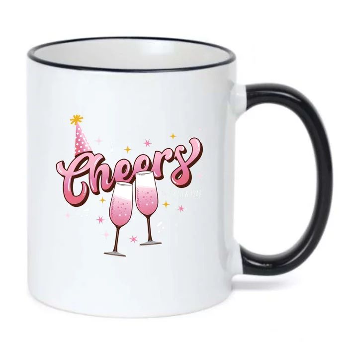 Cheers To The New Year 2024 Cool Gift Black Color Changing Mug