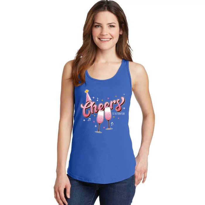 Cheers To The New Year 2024 Cool Gift Ladies Essential Tank