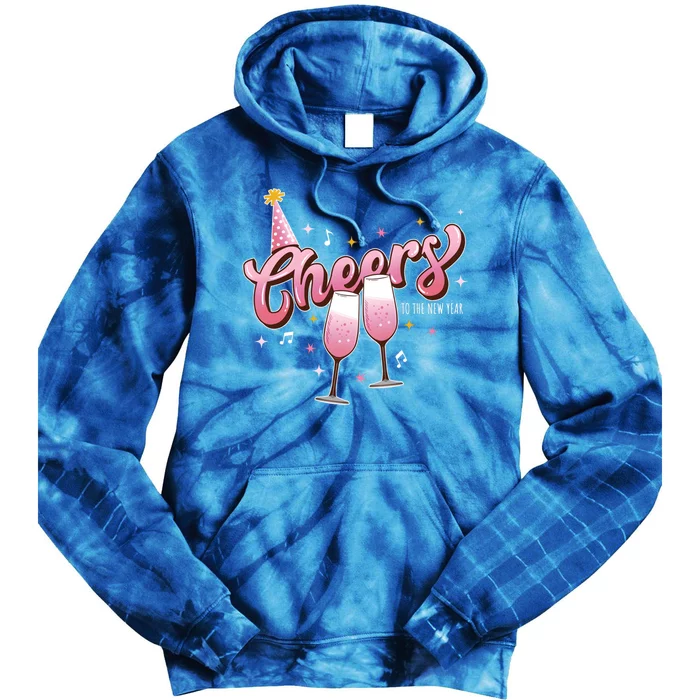 Cheers To The New Year 2024 Cool Gift Tie Dye Hoodie