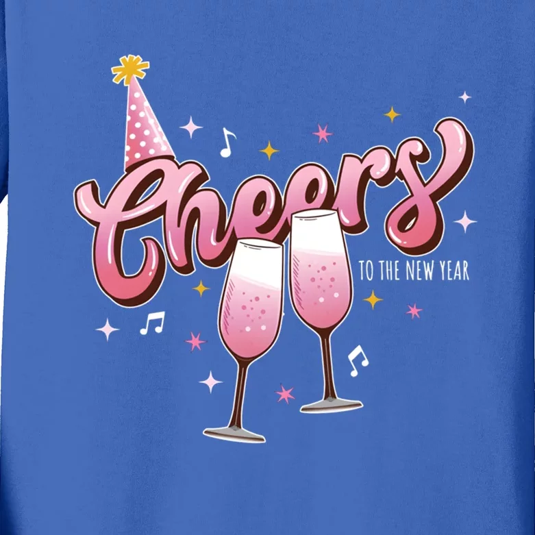 Cheers To The New Year 2024 Cool Gift Kids Long Sleeve Shirt