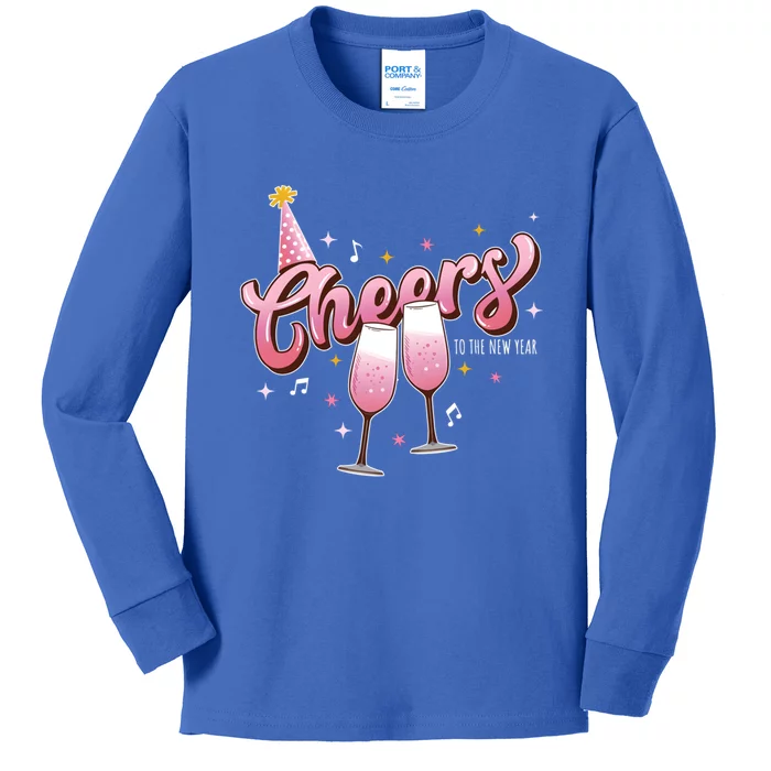 Cheers To The New Year 2024 Cool Gift Kids Long Sleeve Shirt