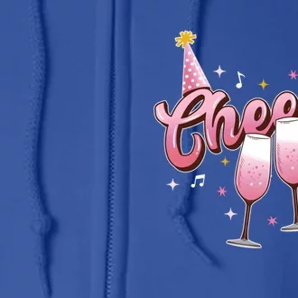 Cheers To The New Year 2024 Cool Gift Full Zip Hoodie