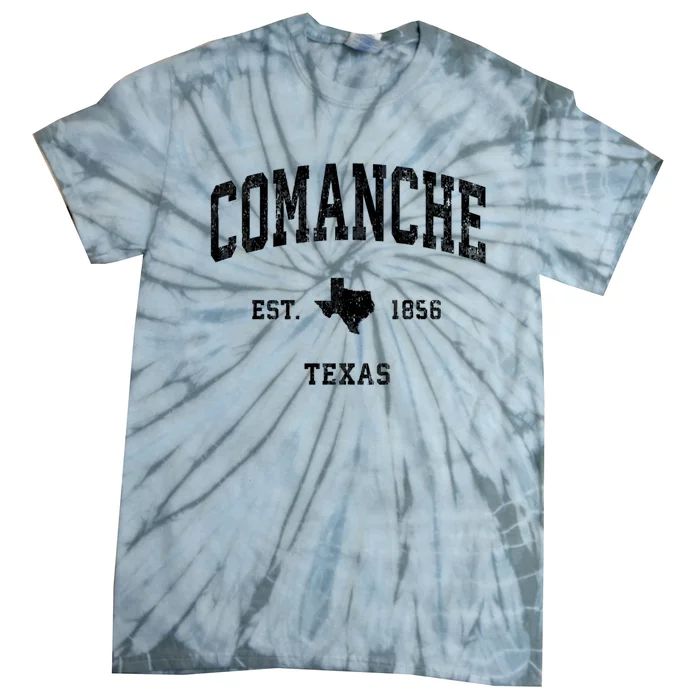 Comanche Texas Tx Vintage Established Athletic Sports Design Tie-Dye T-Shirt