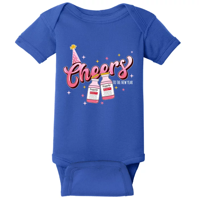 Cheers To The New Year Icu Nurse 2024 Happy New Year Nurse Meaningful Gift Baby Bodysuit