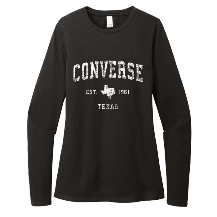 Converse Texas TX Vintage Womens CVC Long Sleeve Shirt