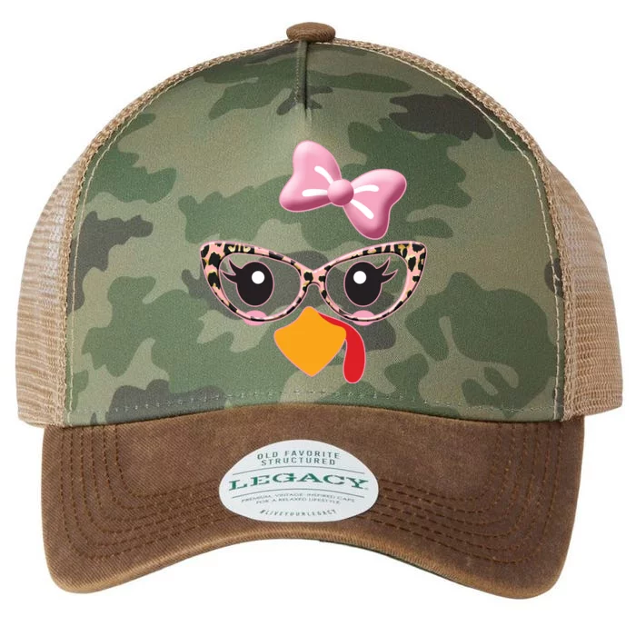 Cute Thanksgiving Turkey Girl Legacy Tie Dye Trucker Hat