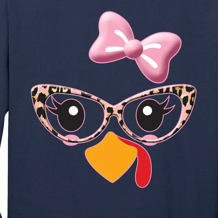 Cute Thanksgiving Turkey Girl Long Sleeve Shirt