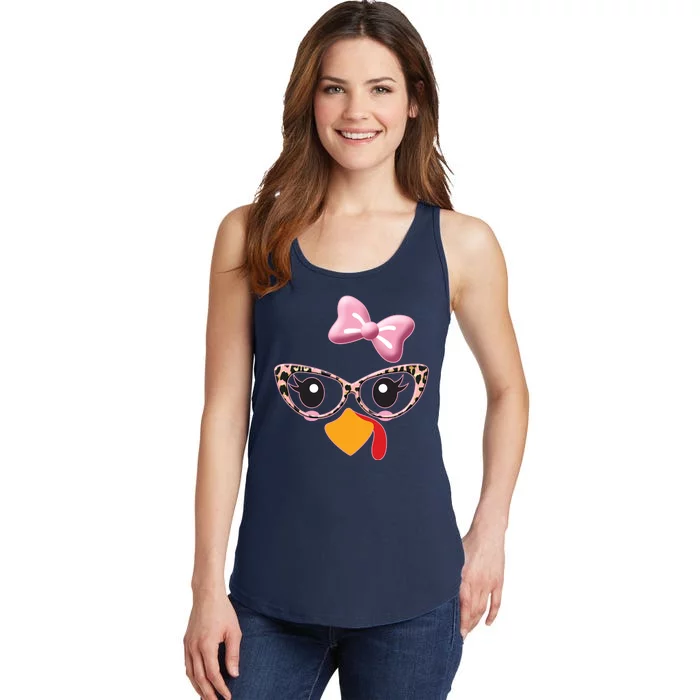 Cute Thanksgiving Turkey Girl Ladies Essential Tank