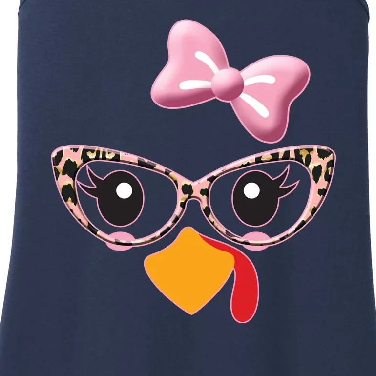 Cute Thanksgiving Turkey Girl Ladies Essential Tank