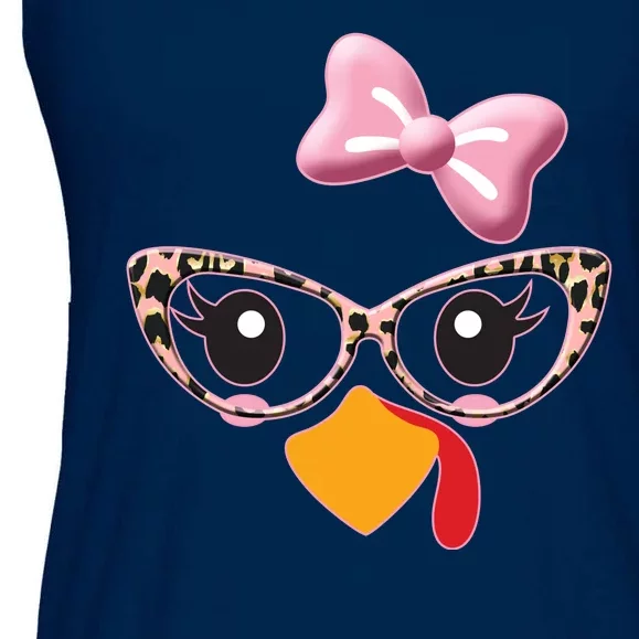 Cute Thanksgiving Turkey Girl Ladies Essential Flowy Tank