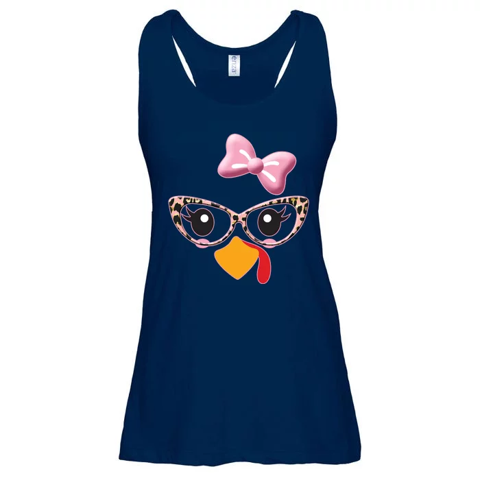 Cute Thanksgiving Turkey Girl Ladies Essential Flowy Tank