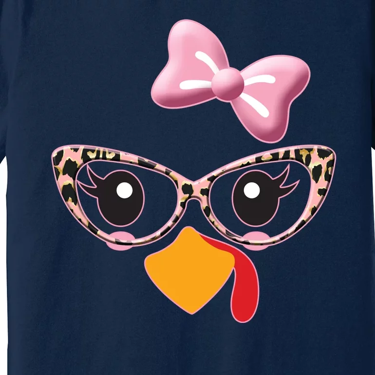 Cute Thanksgiving Turkey Girl Premium T-Shirt