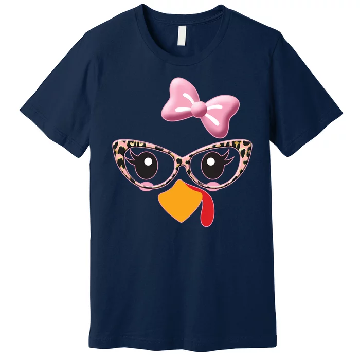 Cute Thanksgiving Turkey Girl Premium T-Shirt