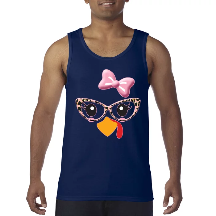 Cute Thanksgiving Turkey Girl Tank Top