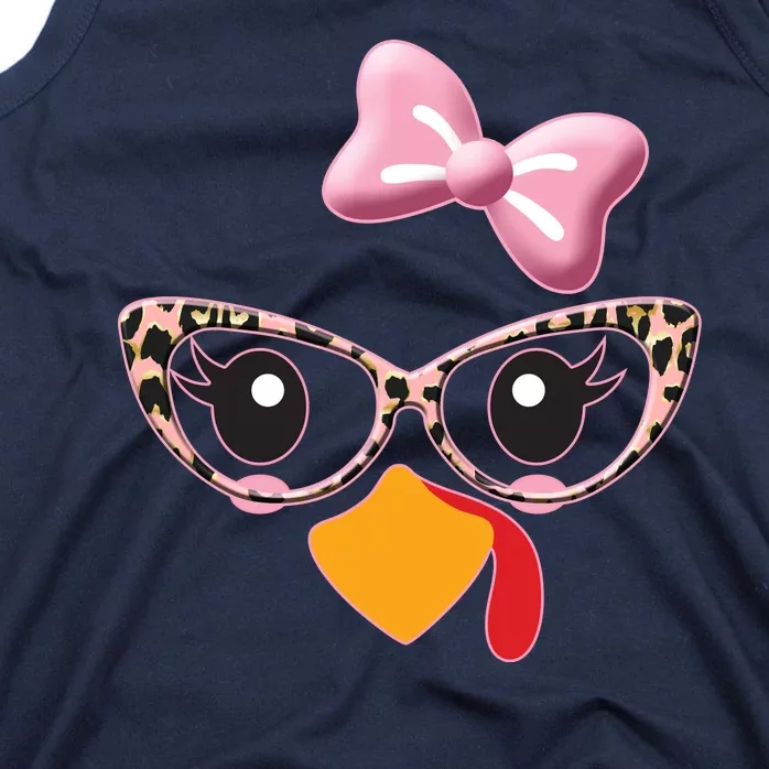 Cute Thanksgiving Turkey Girl Tank Top