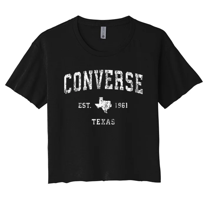 Converse Texas TX Vintage Women's Crop Top Tee