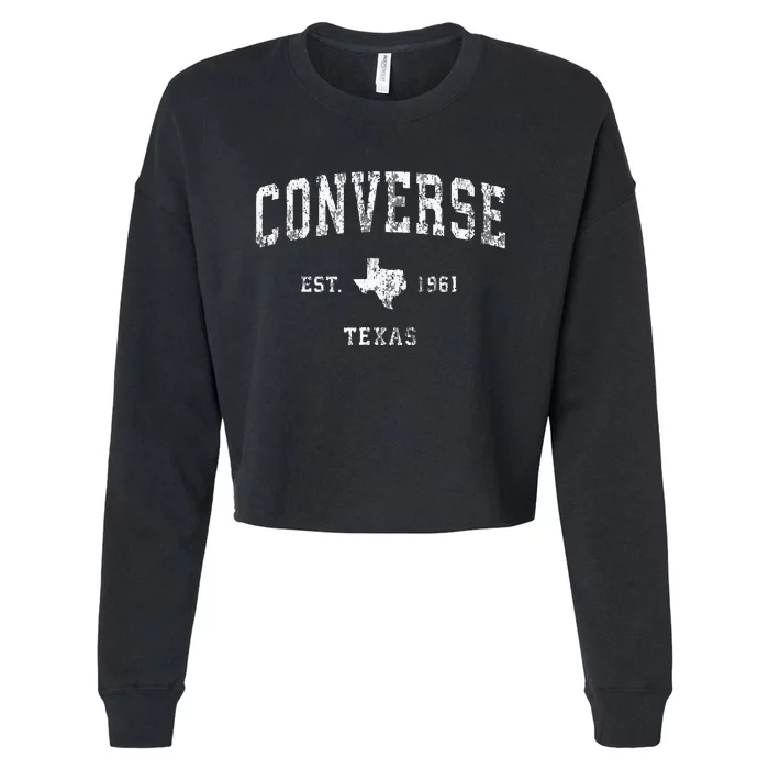 Converse Texas TX Vintage Cropped Pullover Crew