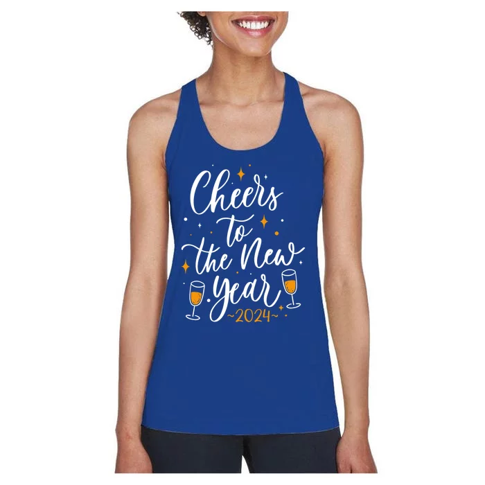 Cheers To The New Year New Year Gift Women's Racerback Tank