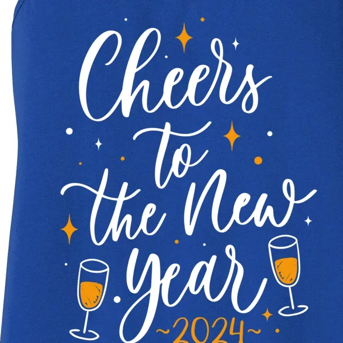 Cheers To The New Year New Year Gift Women's Racerback Tank