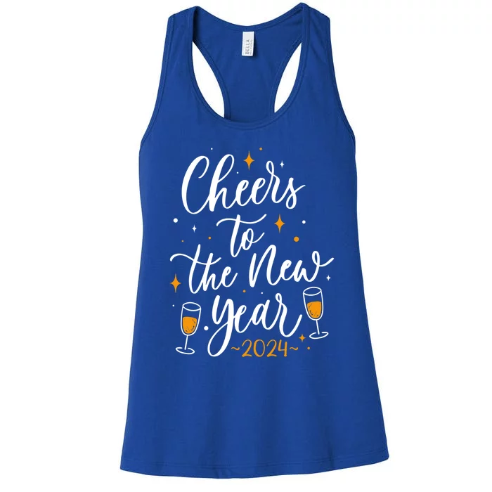 Cheers To The New Year New Year Gift Women's Racerback Tank