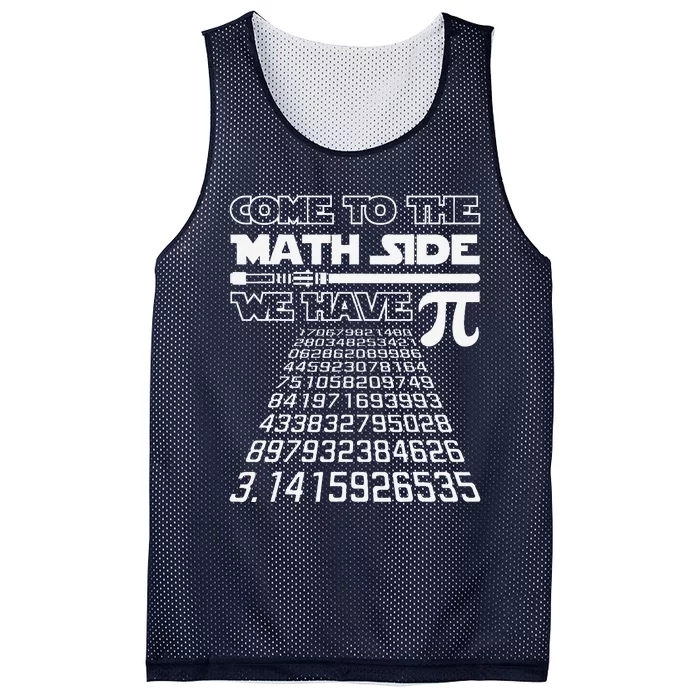 Come To The Math Side We Have Pie Pi Day Teacher Gift Mesh Reversible Basketball Jersey Tank